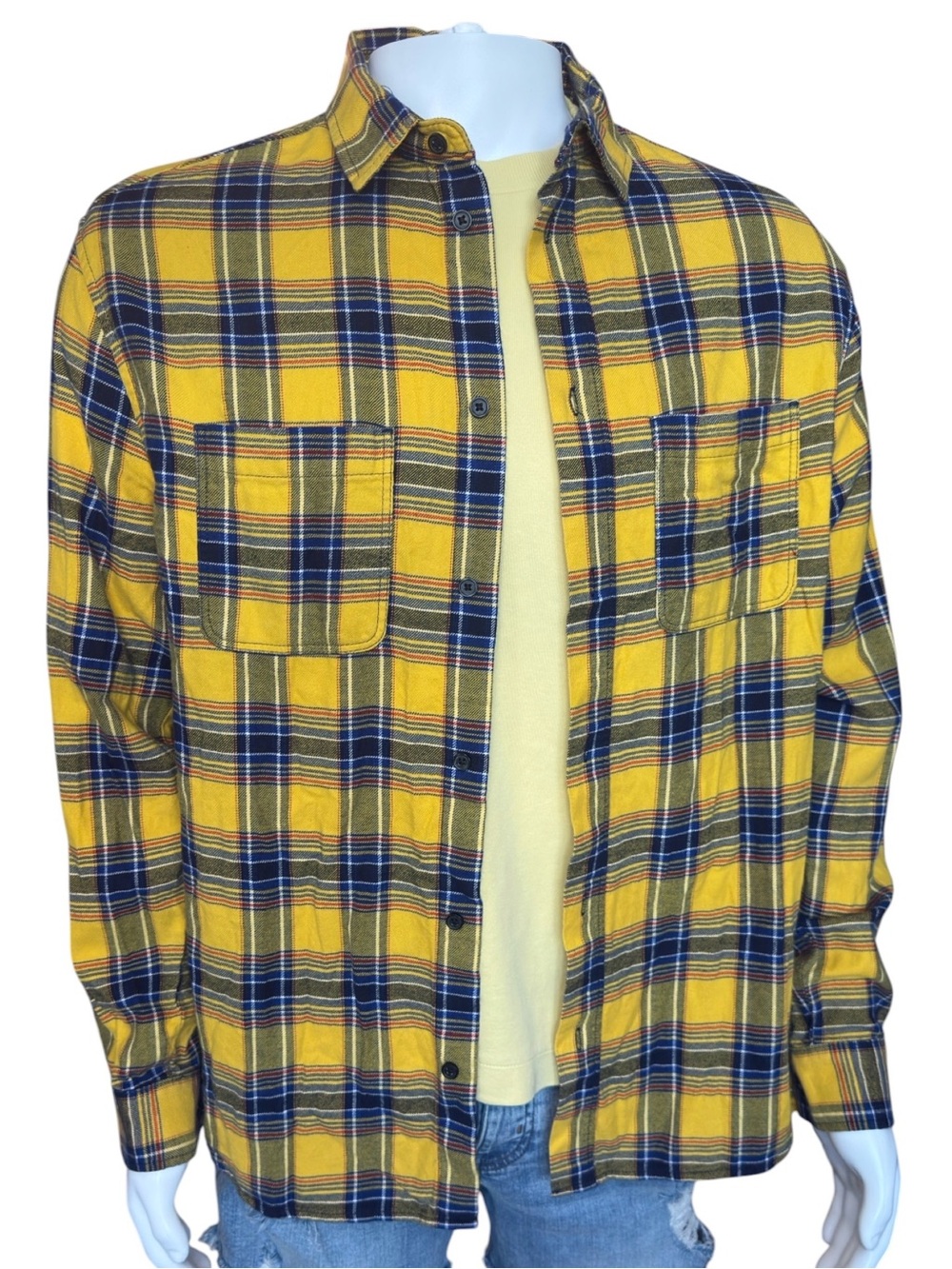 H&M Divided Flannel yellow and blue